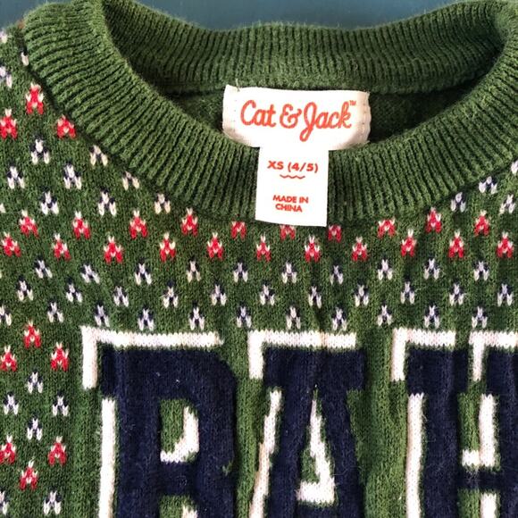 Cat & Jack Christmas Sweater Size 4-5 - Picture 3 of 4